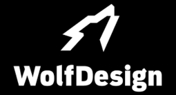 Logo of WolfDesign, a Fredricks Communications client based in Minnesota that designs and manufactures of work truck and snow removal equipment and accessories.