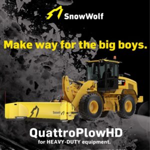 Social media post for SnowWolf's QuattroPlowHD