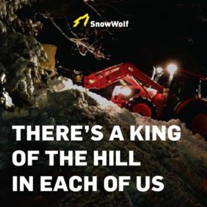 SnowWolf social media post - "There's a King of the Hill in Each of Us"