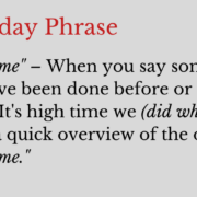 The Friday Phrase, 5-15-20