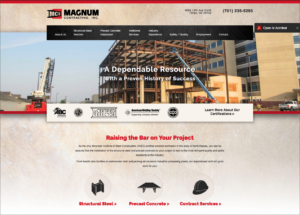 Screenshot of Magnum Contracting homepage