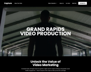 Screen capture from Capture Video & Marketing homepage